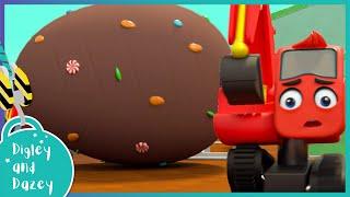  The Giant Runaway Easter Egg  | Digley and Dazey | Construction Truck Cartoons for Kids