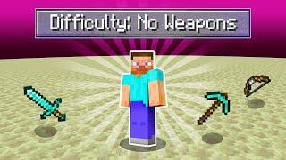 i beat minecraft with no weapons or tools...