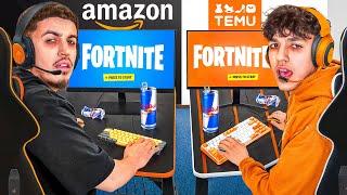 Last To Sleep Using Amazon vs Temu Gaming Setups Wins! (Fortnite)