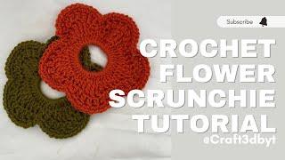 How To Crochet a Flower Scrunchie