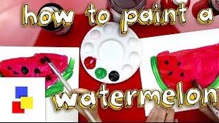 How To Paint A Watermelon (for super young artists)