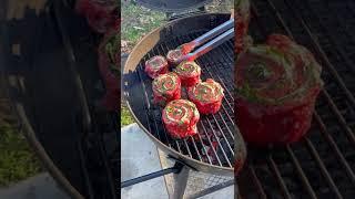 ASMR Steak Pinwheels Sizzling! | Over The Fire Cooking by Derek Wolf