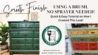 How To Get a Smooth Finish With Chalk Paint by Annie Sloan | DIY | Smooth Finish Without Sprayer