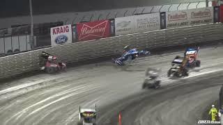 Clint Garner wild scary crash at Knoxville during the 360 Feature.