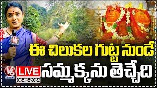 LIVE : Goddess Sammakka Chilakalagutta Story | Medaram Jatara 2024 | V6 News