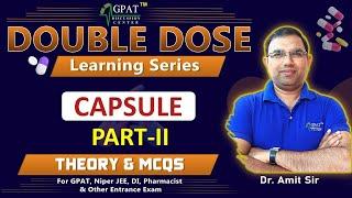 CAPSULE-II- Pharmaceutics | Double Dose | Learning Series || Theory & MCQ's || For all exams #buffer