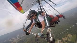 Lolali Williams Hang Gliding at Lookout Mountain Flight Park with Adam