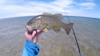 Fishing Smallmouth On Lake Michigan At Wilderness State Park!