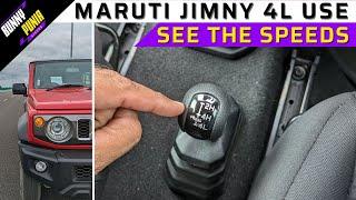 Maruti Jimny 4WD Low Ratio Speeds || How to use 4x4 Low 4L Lever || Bonus 0-100 km/h run