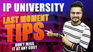 IPUCET Last Moment TIPS- Must Watch!