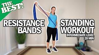 THE BEST Standing Resistance Bands Workout For Seniors | Intermediate Level | 28Min