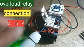 overload relay connection with contactor | how to do overload relay connection #zkmultitech