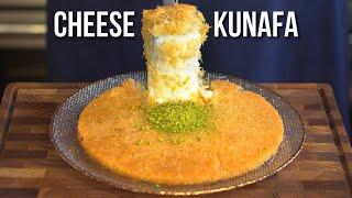 How to make Kunafa Nabulsi - Stretchy Cheese Dessert