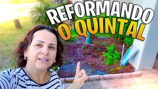 REFORMANDO O JARDIM 🪴 COLOQUEI PEDRA DO TEXAS