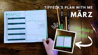 [PLAN WITH ME] Bullet Journal Setup März 2024 ~ Grün ~ Minimal ~ Simple ~ NO COMMENTARY