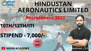 ITI Apprentie | HAL Recruitment 2022 | Final Year Eligible | Apprenticeship Job | Latest Jobs 2022