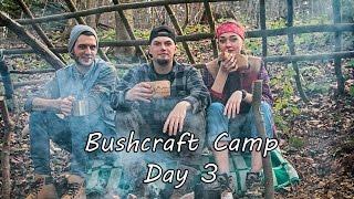 Базовий табір в лісі. Будівництво. День 3 | Bushcraft shelter building  Day 3