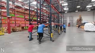 Moving a Pallet Rack in a Warehouse