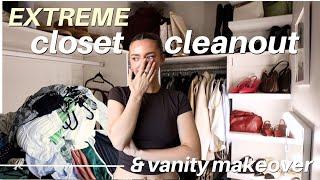 CLEANING OUT MY ENTIRE CLOSET Huge Closet Clean Out, Building my dream wardrobe * productive *