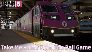 Take Me From The Ball Game - MBTA Commuter - HSP46 - #TrainSimWorld5