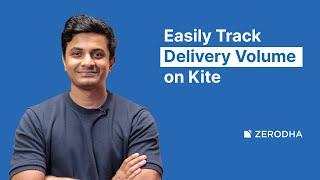 Easily track delivery volume of a stock on Zerodha Kite