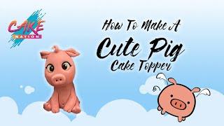 CAKE NATION | 5 Minute Fondant Fun - Cute Pig Cake Topper