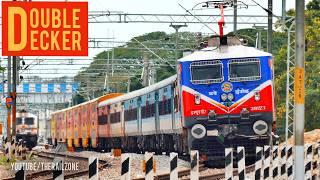 Double Decker Uday Express Special WAP7 | Indian Railways | Train Videos