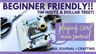 Beginner Friendly! Playing Card Mini Journal! Ready in UNDER 30 min! #dollartreecrafts