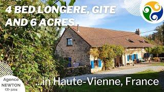 FRENCH PROPERTY FOR SALE - Haute-Vienne - Amazing 4 bed house, gite and over 6 acres