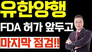 유한양행 주가 전망, FDA 허가 앞두고 마지막 점검!!