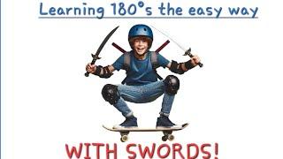 Breezzy Way Lesson 2 - 180°s and Spinning Tricks Sword Hack  #skateboarding #180 #sword #tricktips