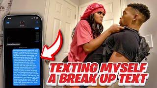 STEALING My GF Phone And TEXTING MYSELF A BREAKUP TEXT (THEN LEAVING)