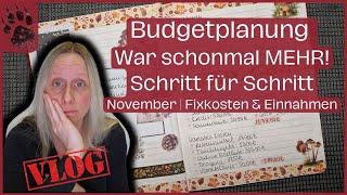 SPAREN November Budget planen  Wieder wenig! ECHTE Einnahmen & Ausgaben #budgetplanung #vlog #geld