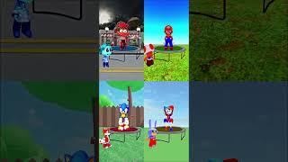 Trampoline Fail #digitalcircus #anxiety #sonic #mario | Thế Giới Lộn Ngược #reverse #worldupsidedown