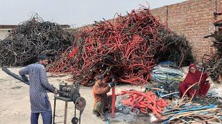 Aluminum wires Recycling Process And Tour of Wire Making in Factory || Recycling Plastic into Wires.