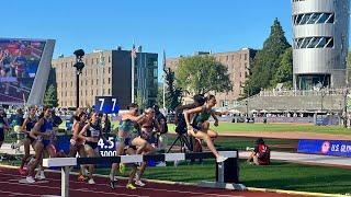 Women’s Steeplechase, 2024 U.S. Olympic Trials, Round 1 Heat 1, Kaylee MITCHELL, Courtney Wayment