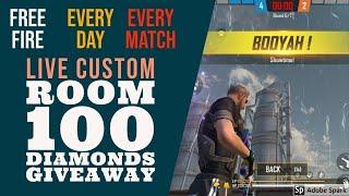 FREE FIRE CUSTOM ROOM GIVEAWAY | 100 DIAMONDS | ROCKING SUPPORT