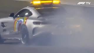 Bernd Maylander drifts the safety car (with eurobeat)