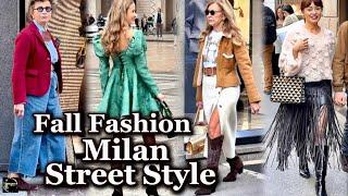 The Authentic Italian Beauty  Milan Fall Fashion | Elegance & Style in the Main Street of Milan