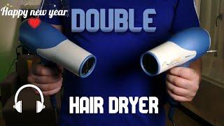 #850, Relaxing HAIR DRYER sound, Double son de seche cheveux, 2 secadoras al mismo tiempo