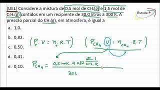 Como calcular a pressão parcial de um gás?