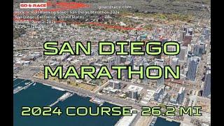 Rock 'n' Roll Running Series San Diego Marathon 2024: fly over the marathon course!