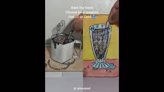 Hot  or Cold #art #popup #popupcard #popupbook #coffee #halohalo #hotvscold #summer