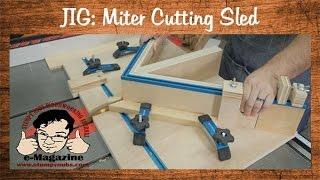 Build a homemade table saw sled for cutting miters and picture frames