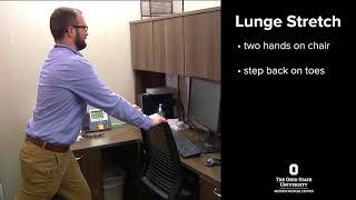 Exercises to prevent back pain: standing hip flexor stretch | Ohio State Medical Center