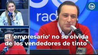 El 'empresario' no se olvida de los vendedores de tinto que nunca han lavado los termos