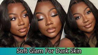 Soft Glam Makeup Tutorial for Black Women | Easy & Flawless Look for Dark Skin