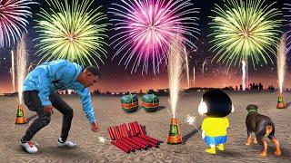 GTA 5 - FRANKLIN and SHINCHAN Celebrate DIWALI Fireworks In GTA 5!