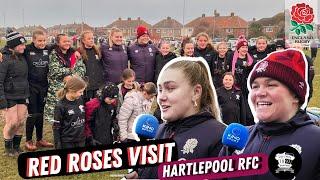 England Red Roses Visit Hartlepool Rugby Club