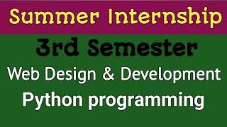 Summer Internship - l (4 Weeks) After 2nd Semester ll CTH EDUCATION TRAINING CENTER